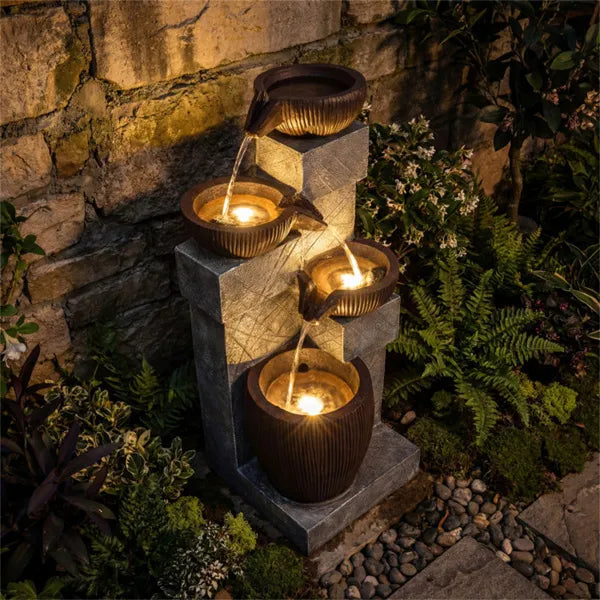4-Tier Cascading Waterfall Fountain