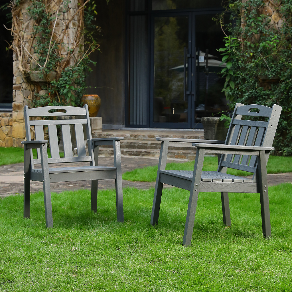 HDPE Outdoor Chair Low maintenance (Gray)