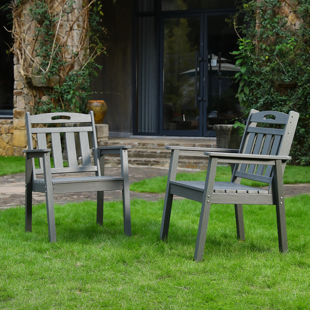 HDPE Outdoor Chair Low maintenance (Gray)
