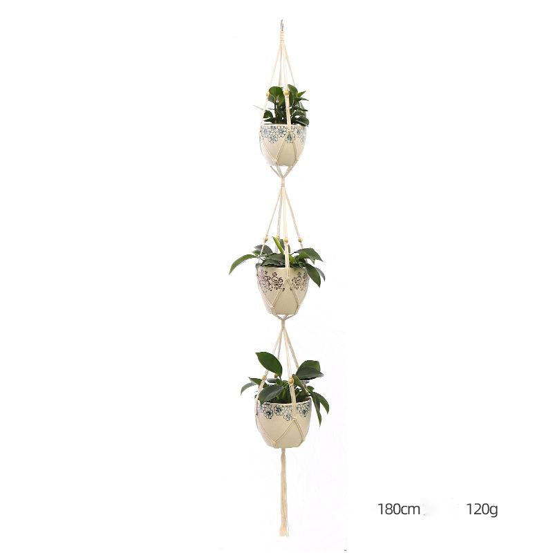Hand-Knitted Macramé Plant Hanger