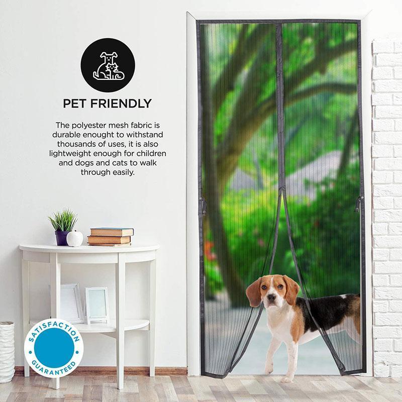 Magnetic Screen Door Curtain - Hands-Free Mosquito Net
