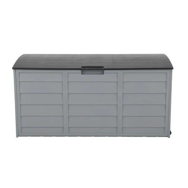 75-Gallon Outdoor Storage Deck Box - Weather Resistant with Wheels - Grey