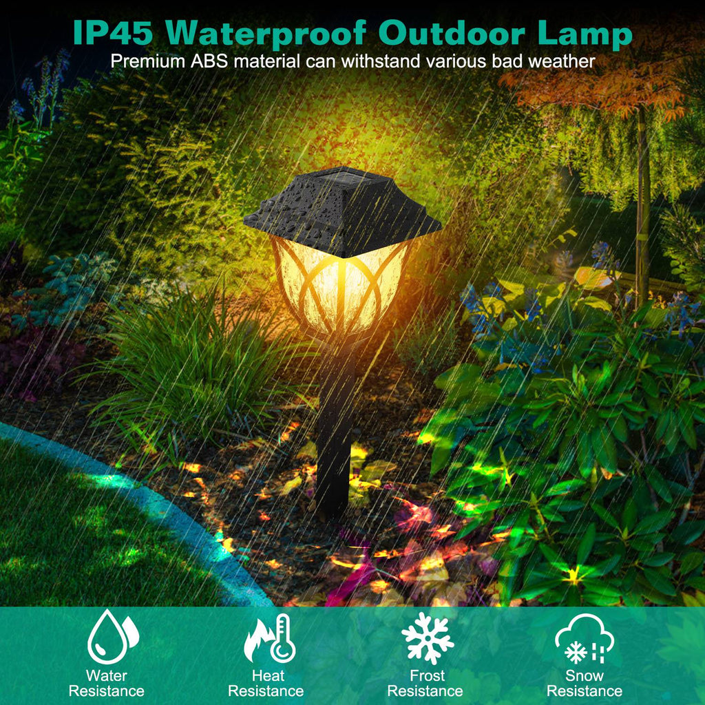6-Pack Solar Pathway Lights – Waterproof