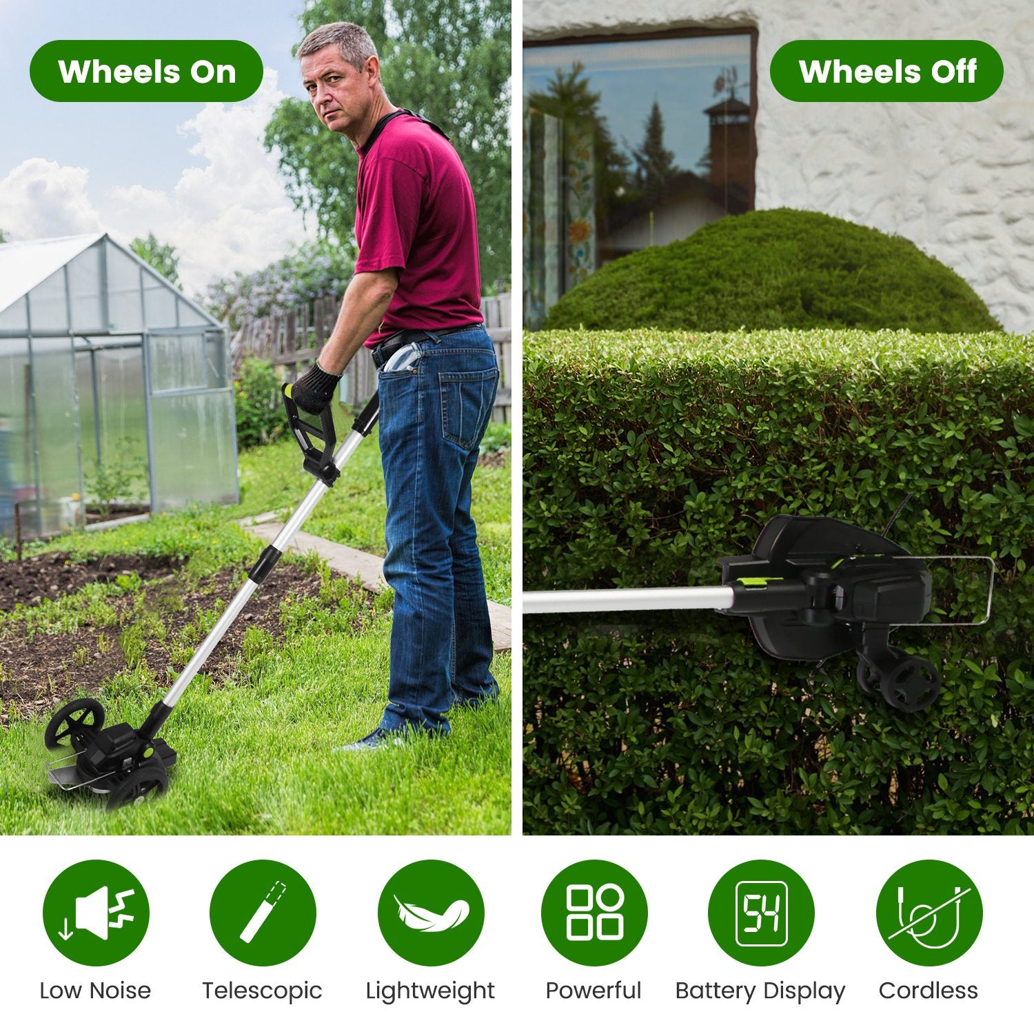 21V Cordless String Trimmer & Weed Edger