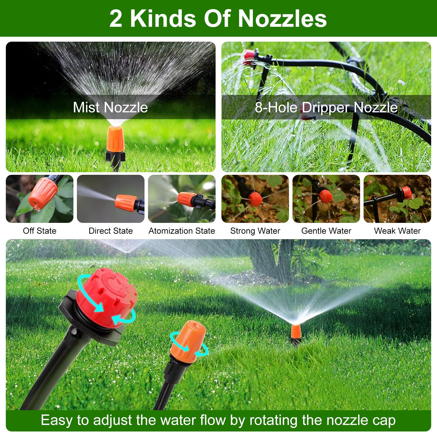 Complete 164ft Automatic Drip Irrigation System