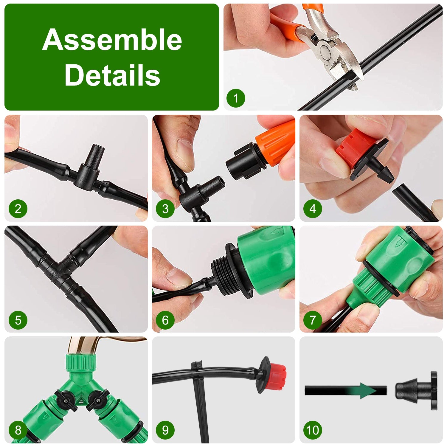 Complete 164ft Automatic Drip Irrigation System