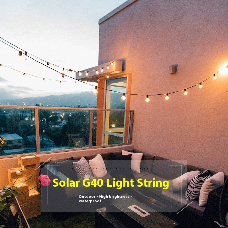 Solar Retro String Lights – Vintage Edison Bulb