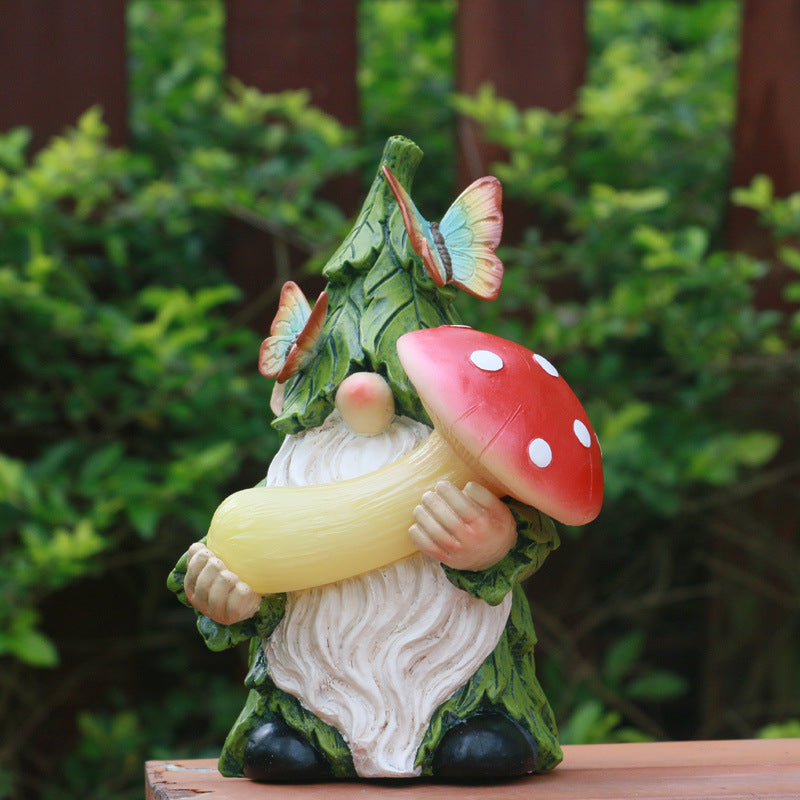 Whimsical Solar Elf Garden Statue with LED Night Light