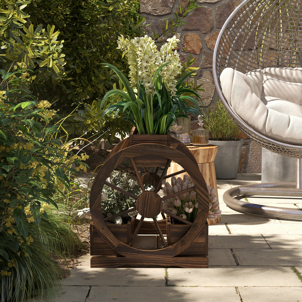 Wooden Wagon Planter Box – 2-Tier