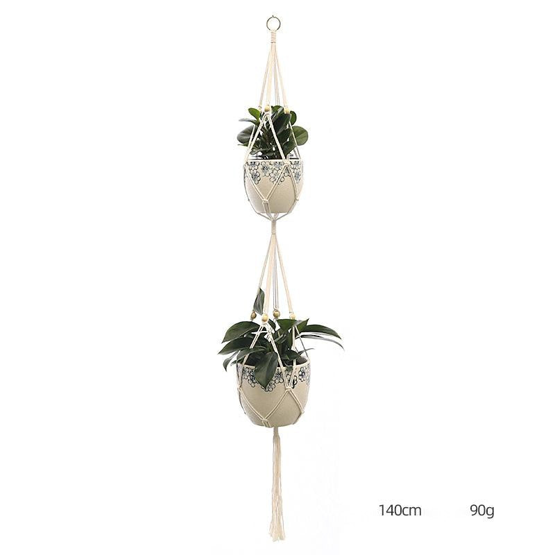 Hand-Knitted Macramé Plant Hanger