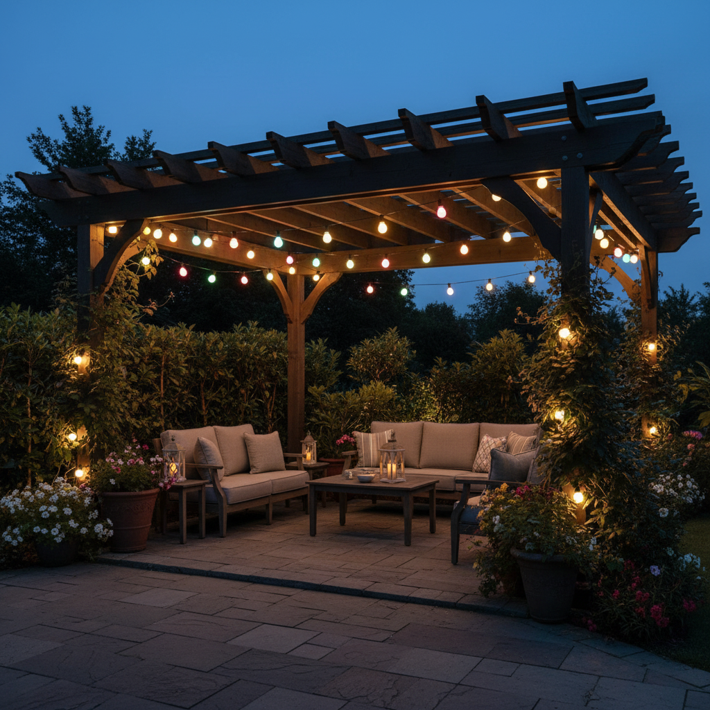 50 FT RGB Smart Outdoor String Lights with App Control Natures Nook