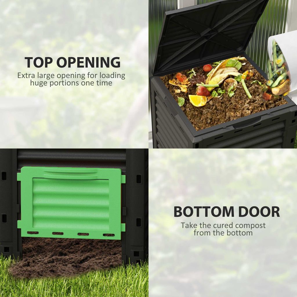 80-Gallon Outdoor Compost Bin (Green)