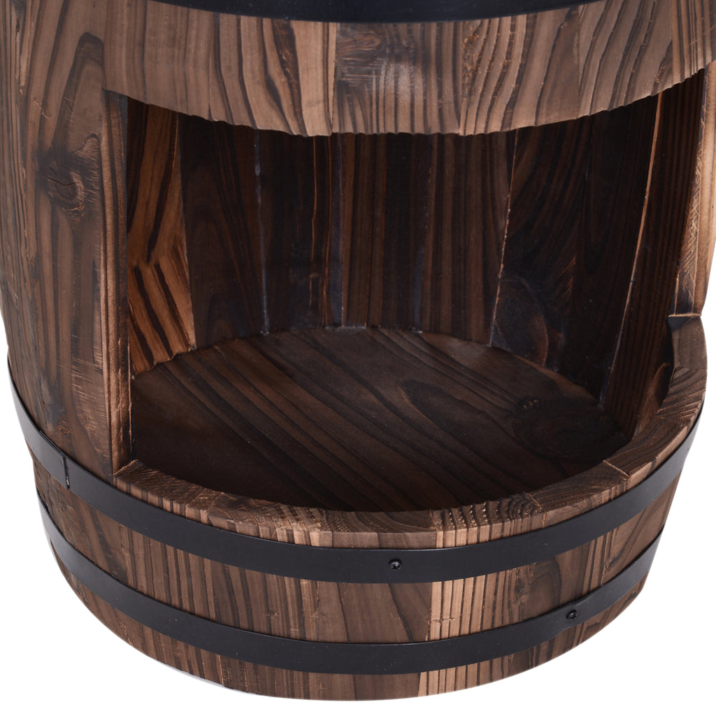 23" Rustic Apple Barrel Water Fountain