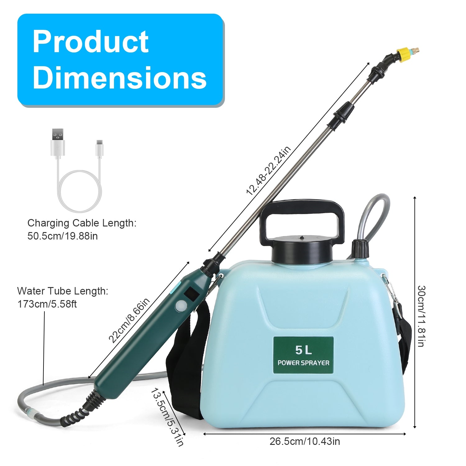 5L Battery-Powered Garden Sprayer