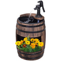 23" Rustic Apple Barrel Water Fountain