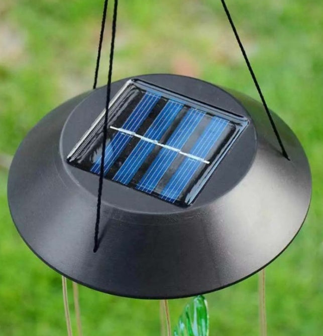 Solar-Powered Hummingbird Wind Chime