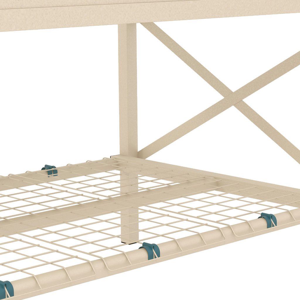 Galvanized Raised Garden Bed with Legs - Cream