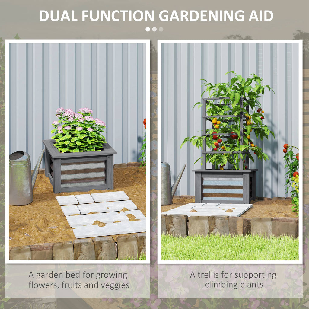 Raised Garden Bed with Trellis