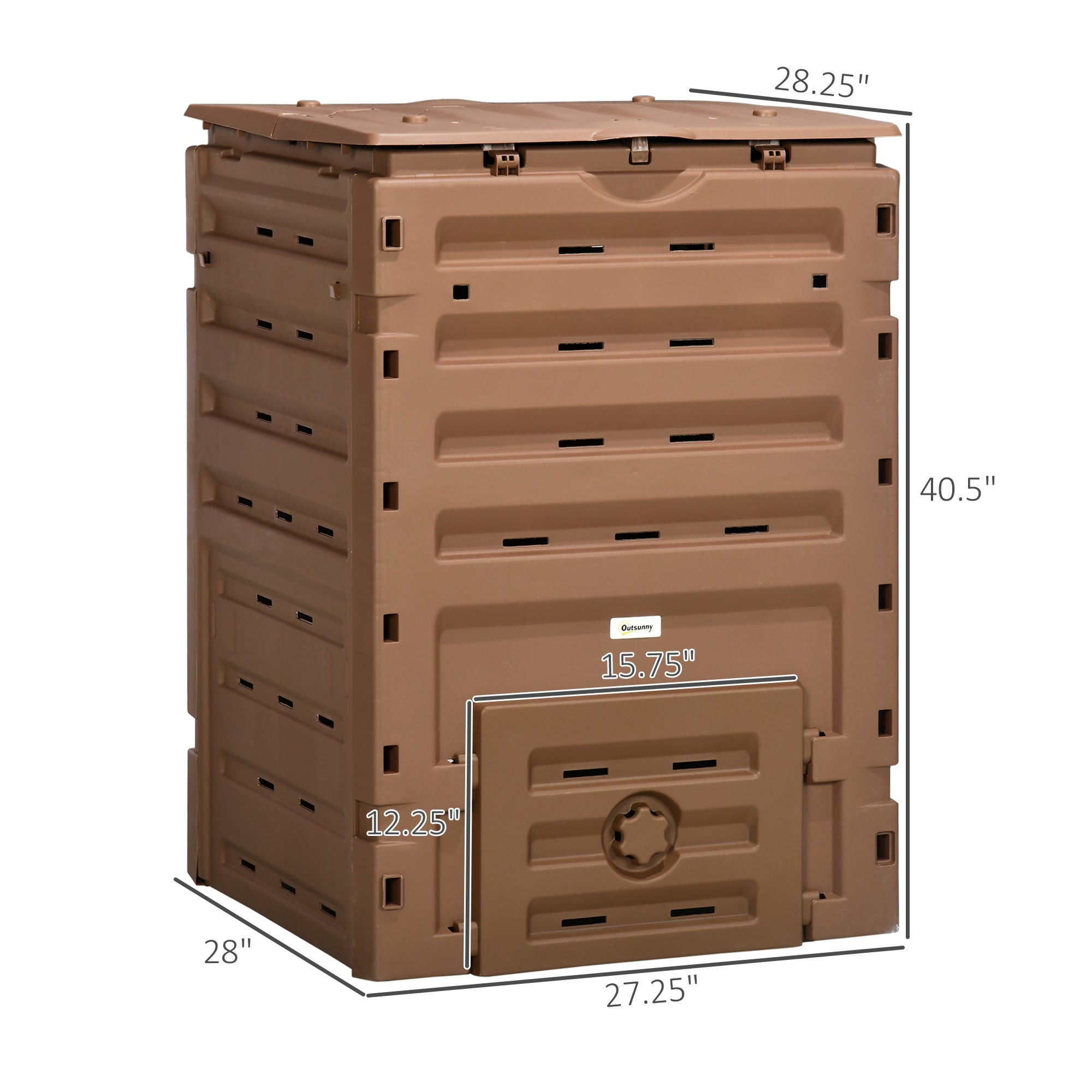 120-Gallon Outdoor Compost Bin  (Brown)