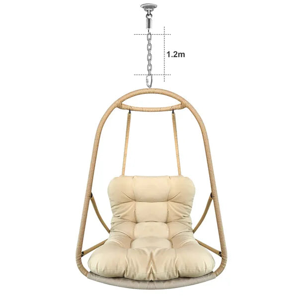 JESE Foldable Swing Egg Chair – Indoor & Outdoor, 300lbs