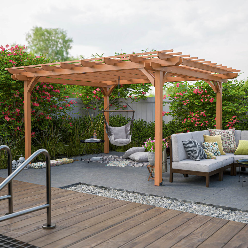 Outdoor Wood Pergola – Brown
