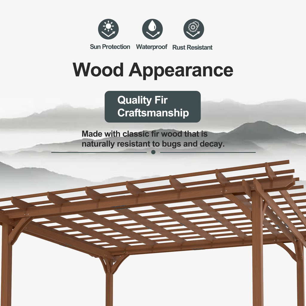 Outdoor Wood Pergola – Brown