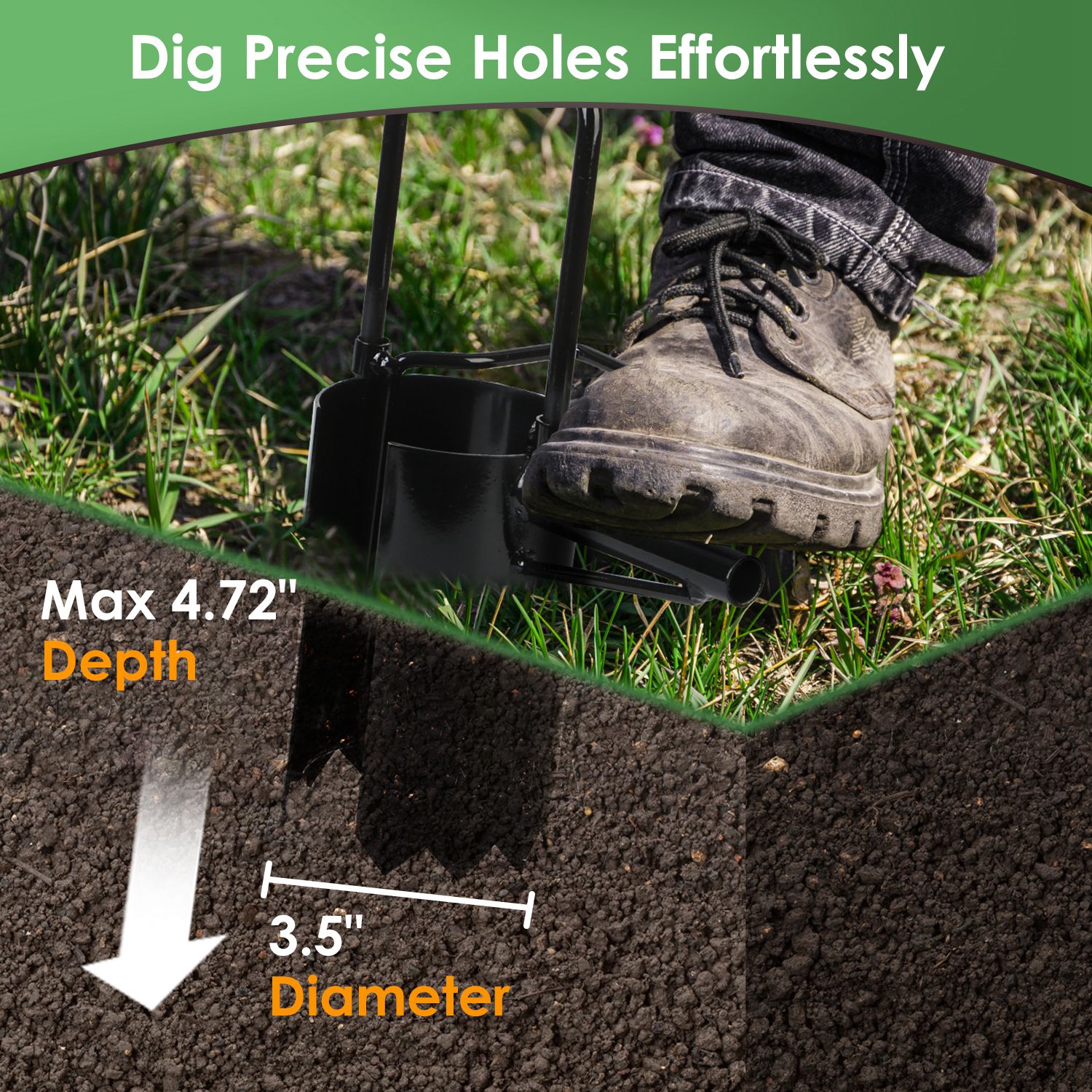 5-in-1 Long Handle Bulb Planter Tool with Gloves