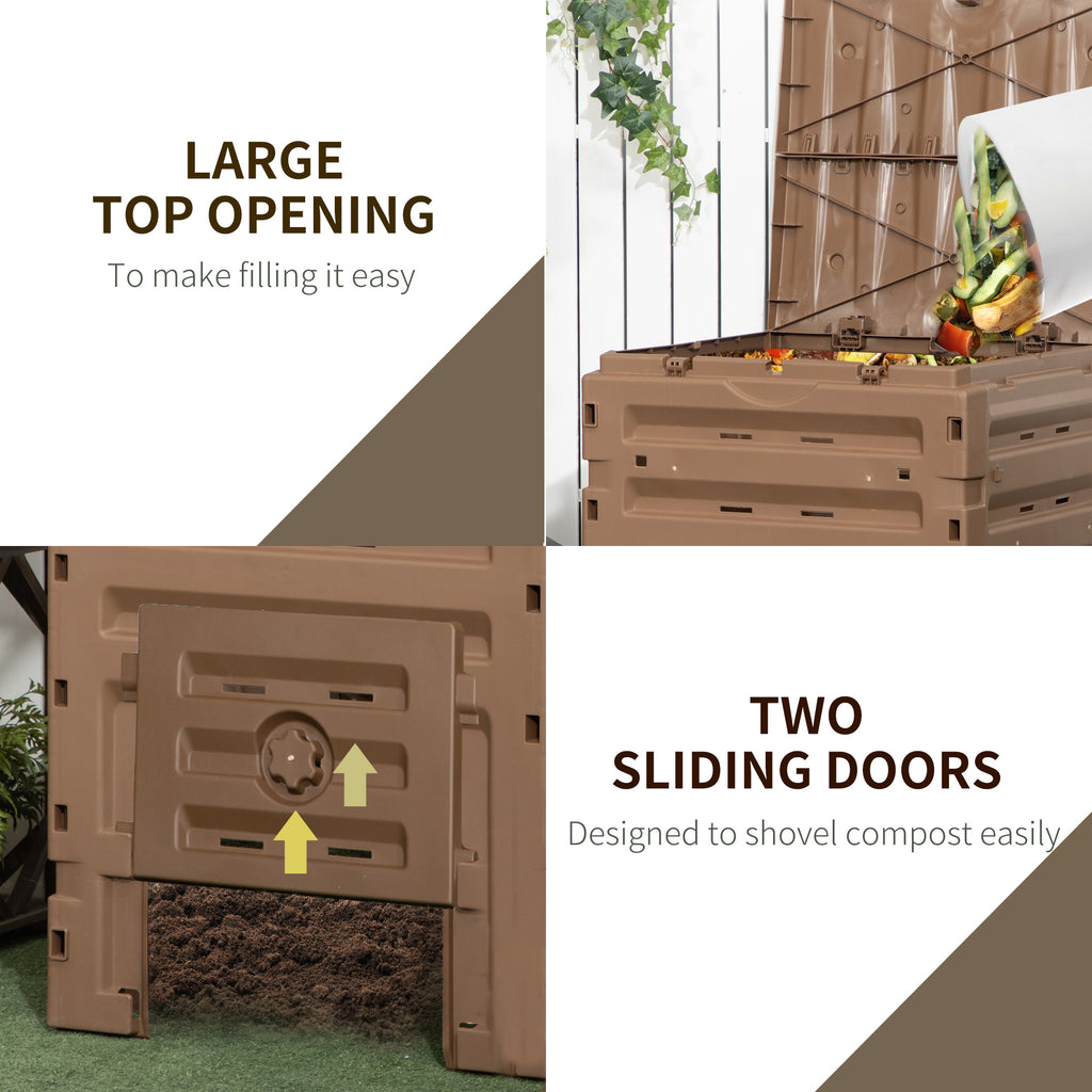 120-Gallon Outdoor Compost Bin  (Brown)