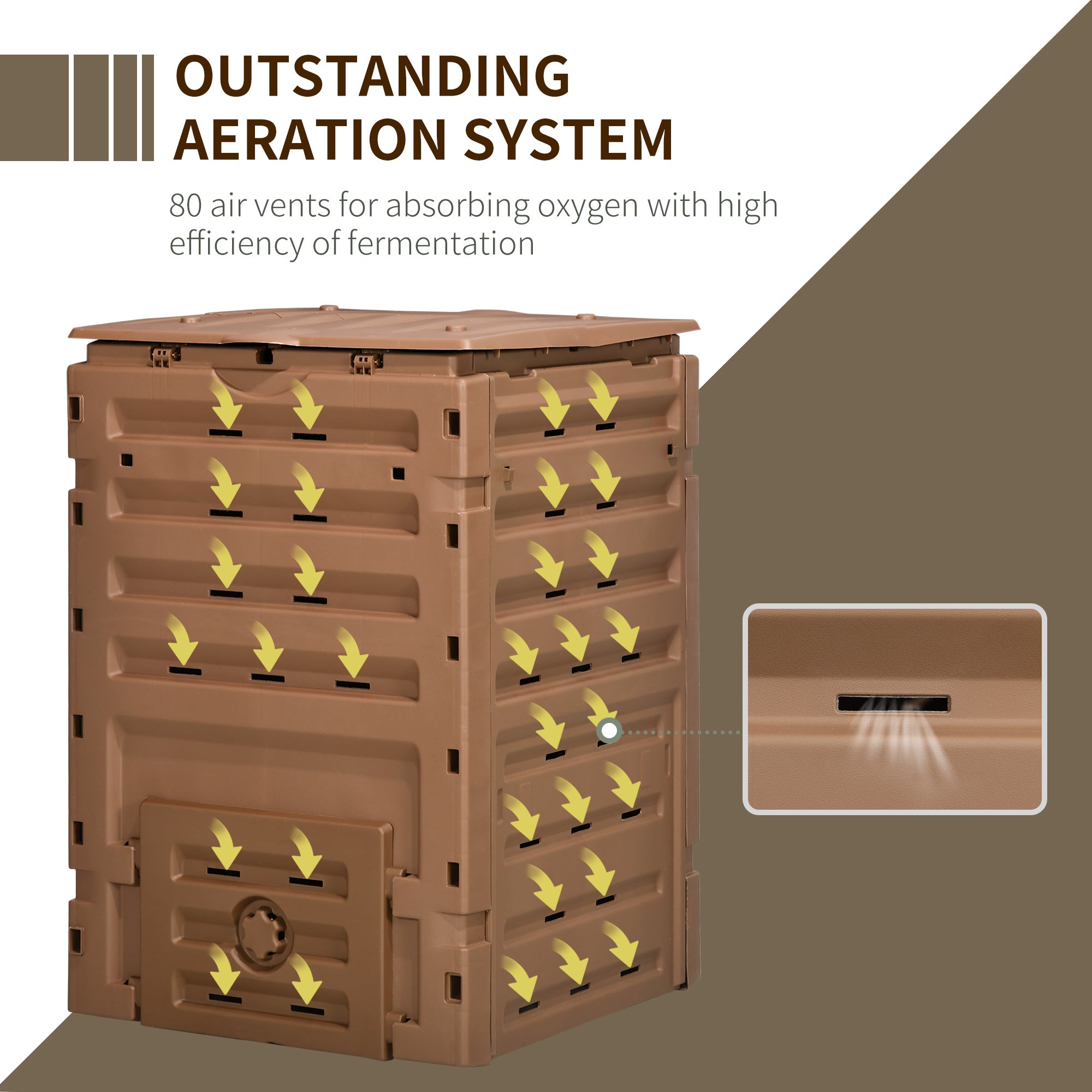 120-Gallon Outdoor Compost Bin  (Brown)