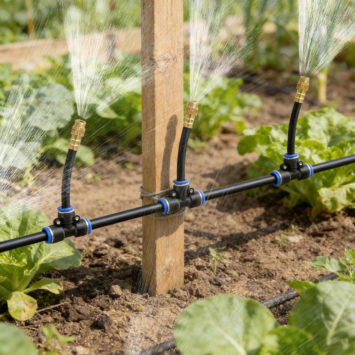 49ft 360° Automatic Drip Irrigation Kit with Misting Nozzles