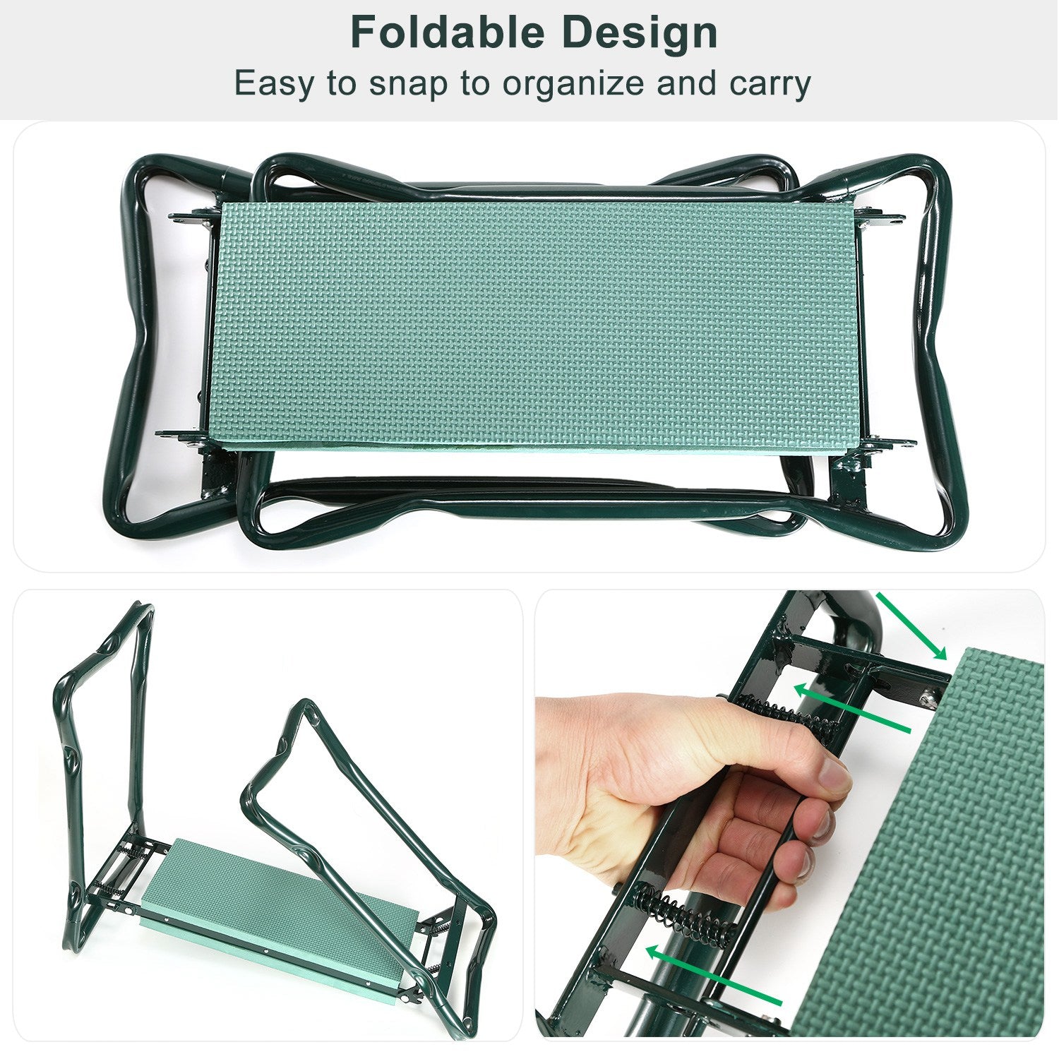 Foldable Garden Kneeler & Seat with Cushion