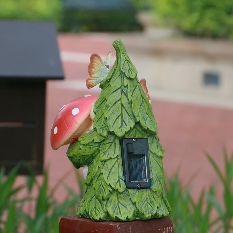 Whimsical Solar Elf Garden Statue with LED Night Light