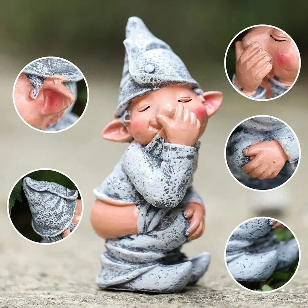 Funny Naughty Gnome Garden Statue