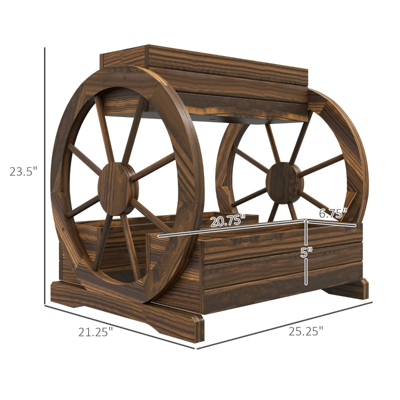 Wooden Wagon Planter Box – 2-Tier