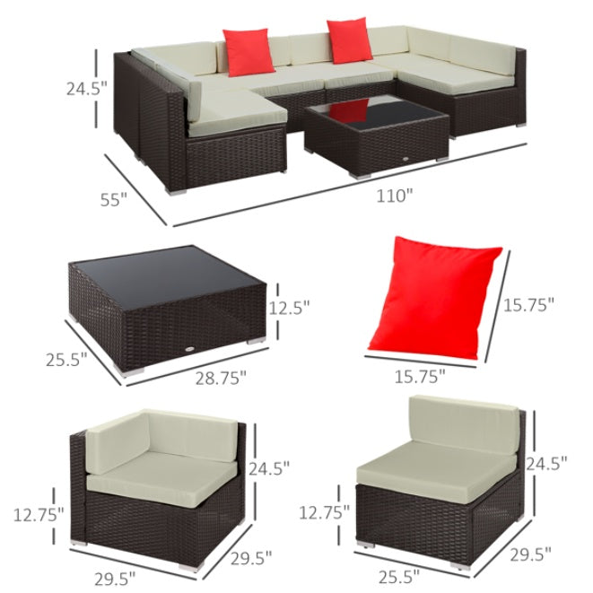 7-Piece Complete Patio Furniture Set