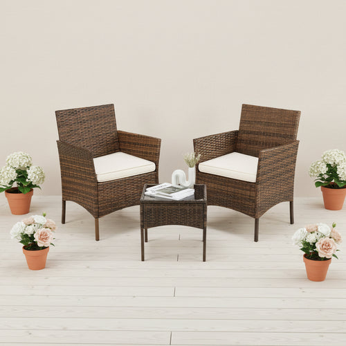 3-Piece Outdoor Rattan Bistro Set