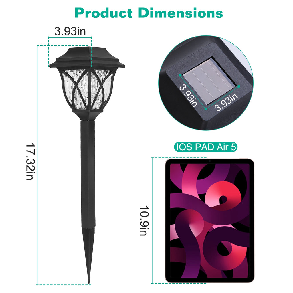 6-Pack Solar Pathway Lights – Waterproof
