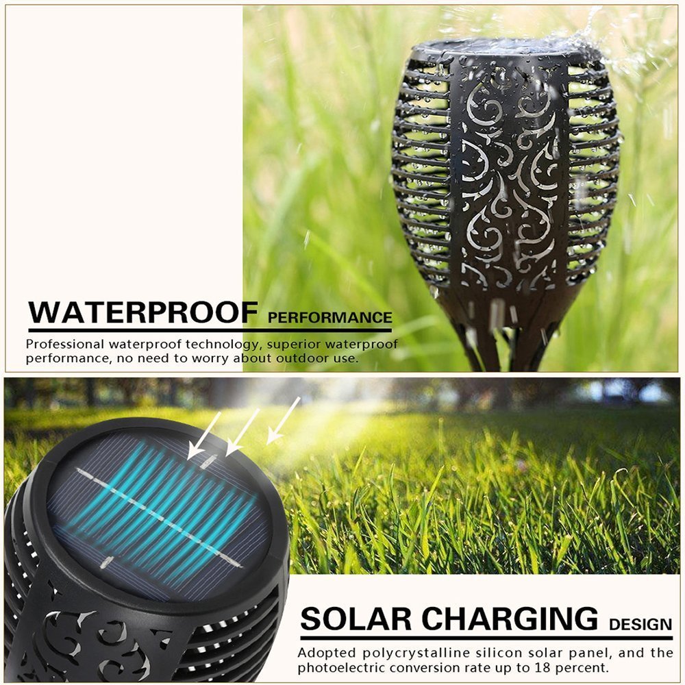 Solar Torch Light - Waterproof LED Garden Stake