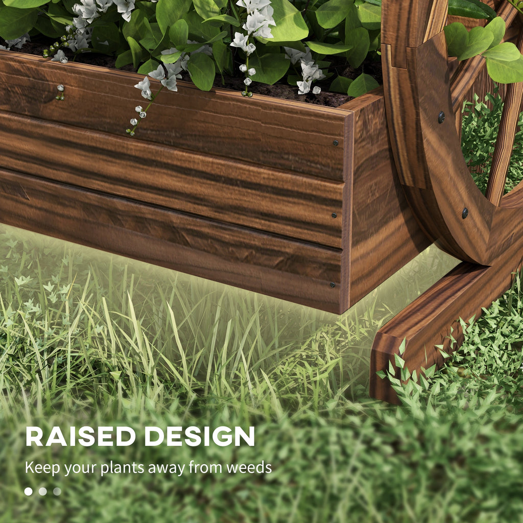Wooden Wagon Planter Box – 2-Tier