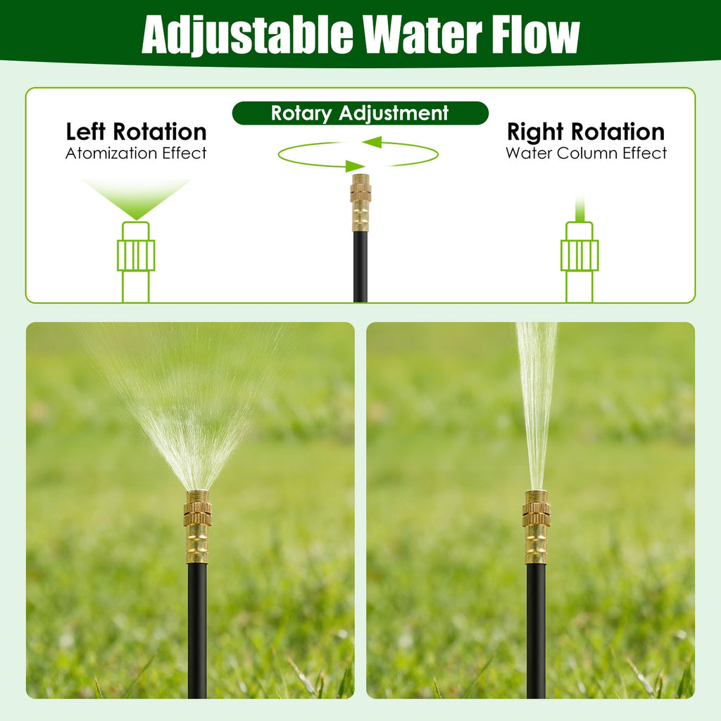 49ft 360° Automatic Drip Irrigation Kit with Misting Nozzles