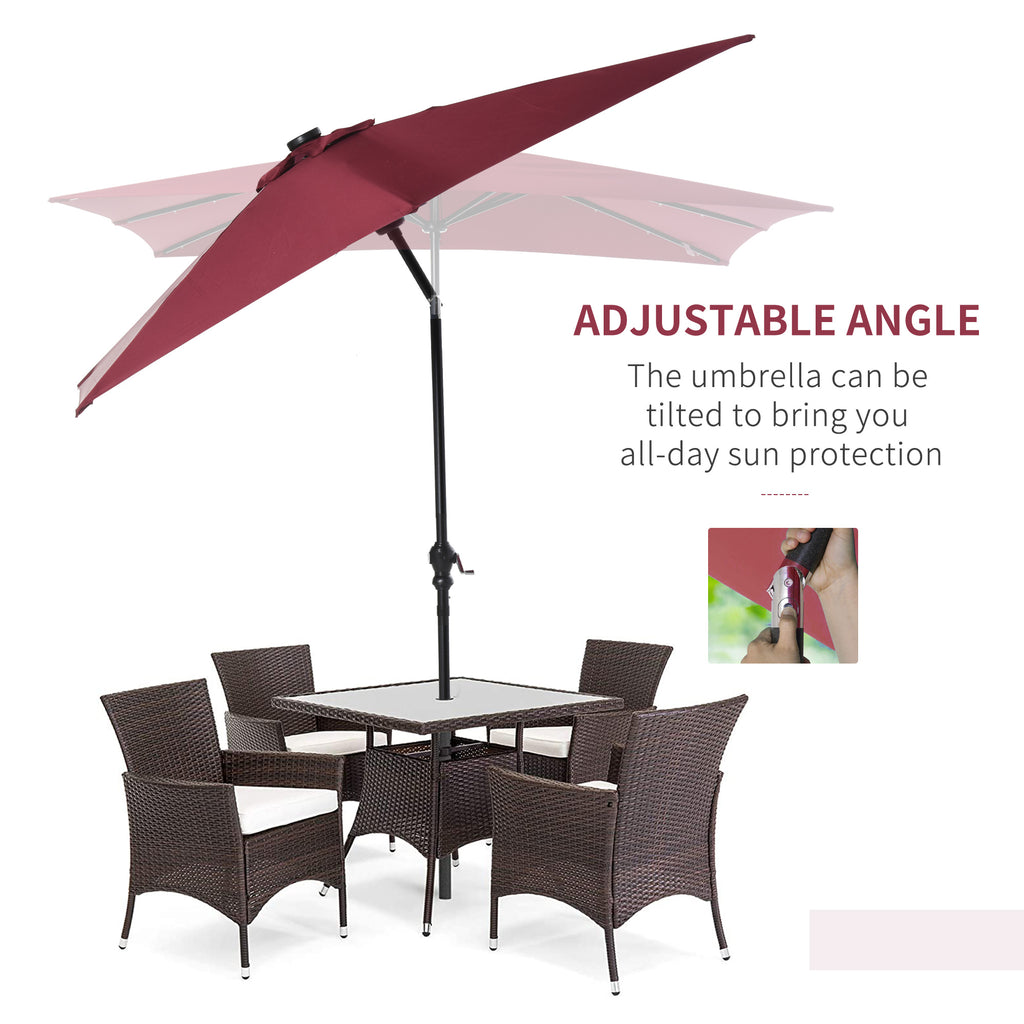 9ft Solar LED Patio Umbrella
