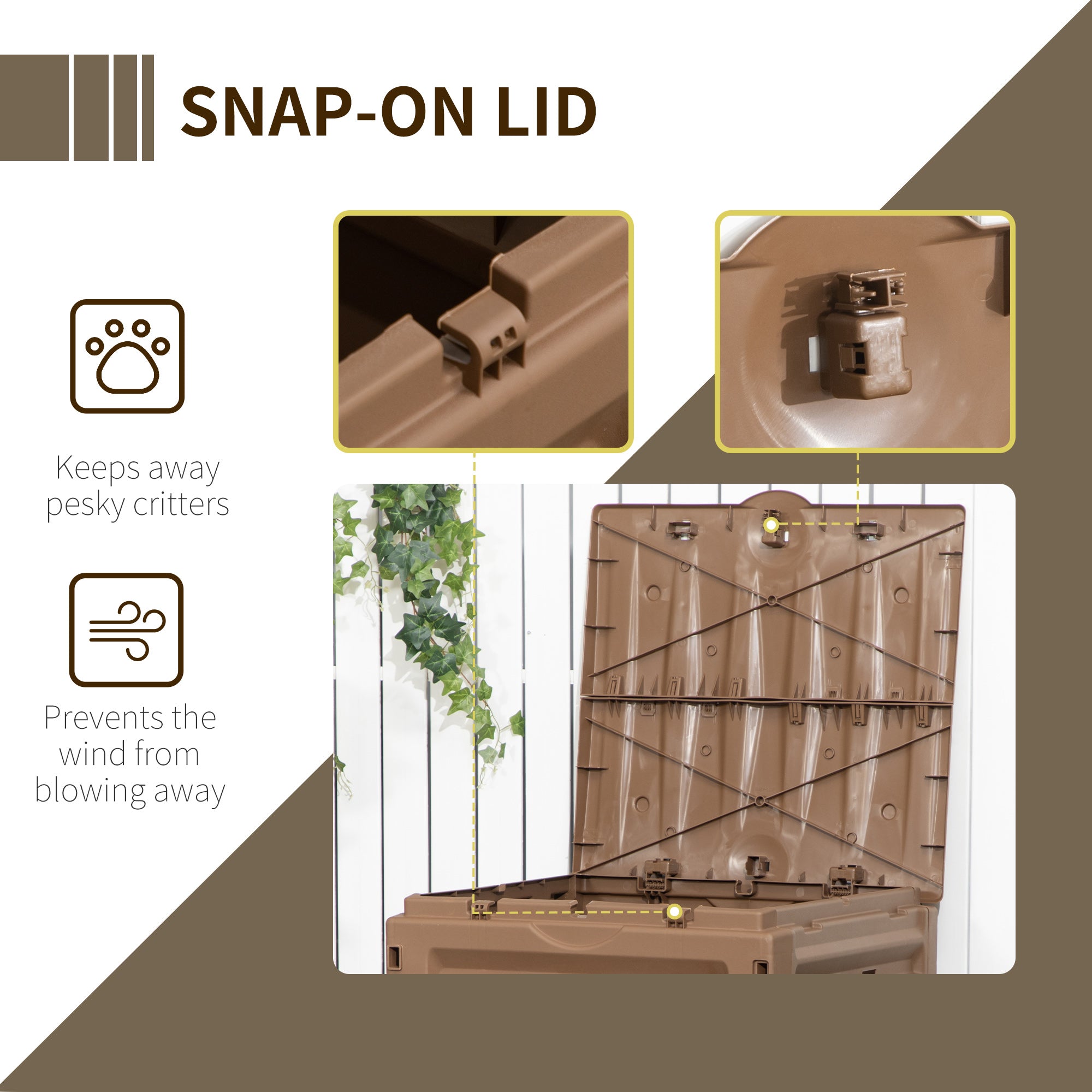 120-Gallon Outdoor Compost Bin  (Brown)