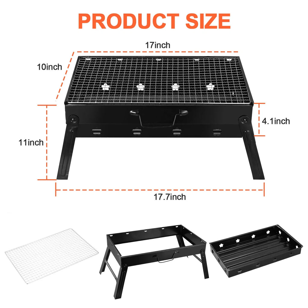 Portable Foldable Charcoal BBQ Grill