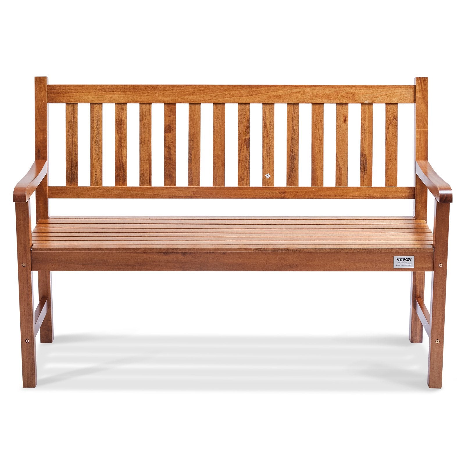 50-Inch Wooden Garden Bench - 800 lb Capacity Outdoor Bench with Backrest