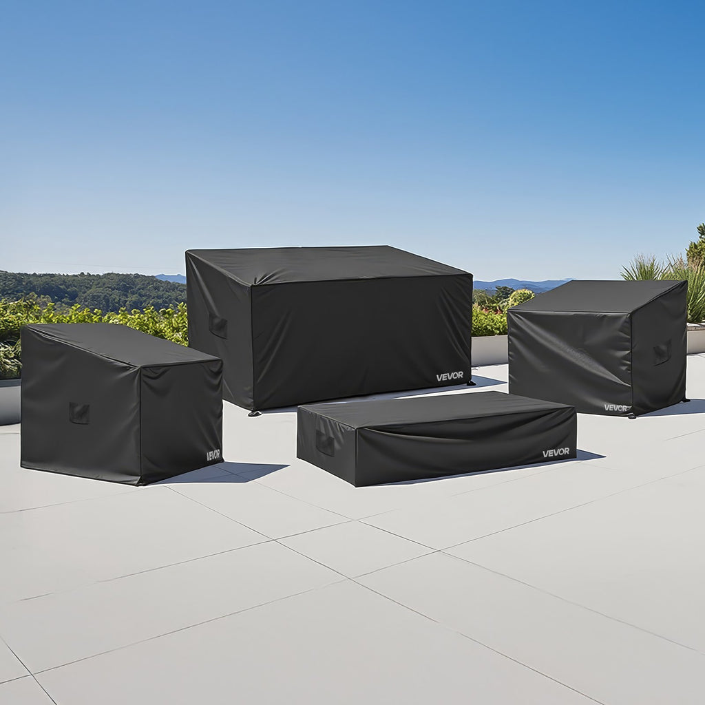 4-Piece 420D Waterproof Patio Furniture Cover Set