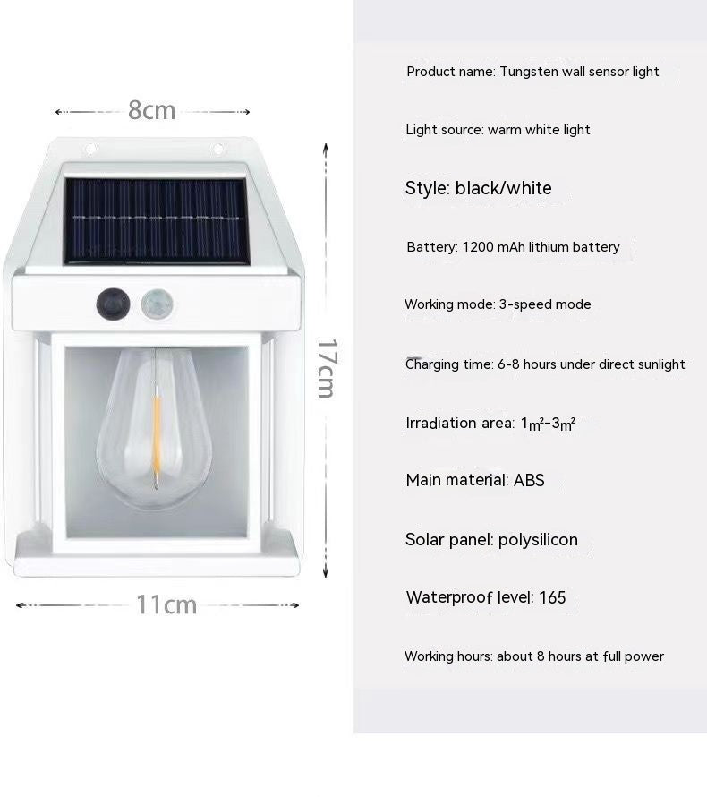 Outdoor Solar  Waterproof Garden Wall Lamp