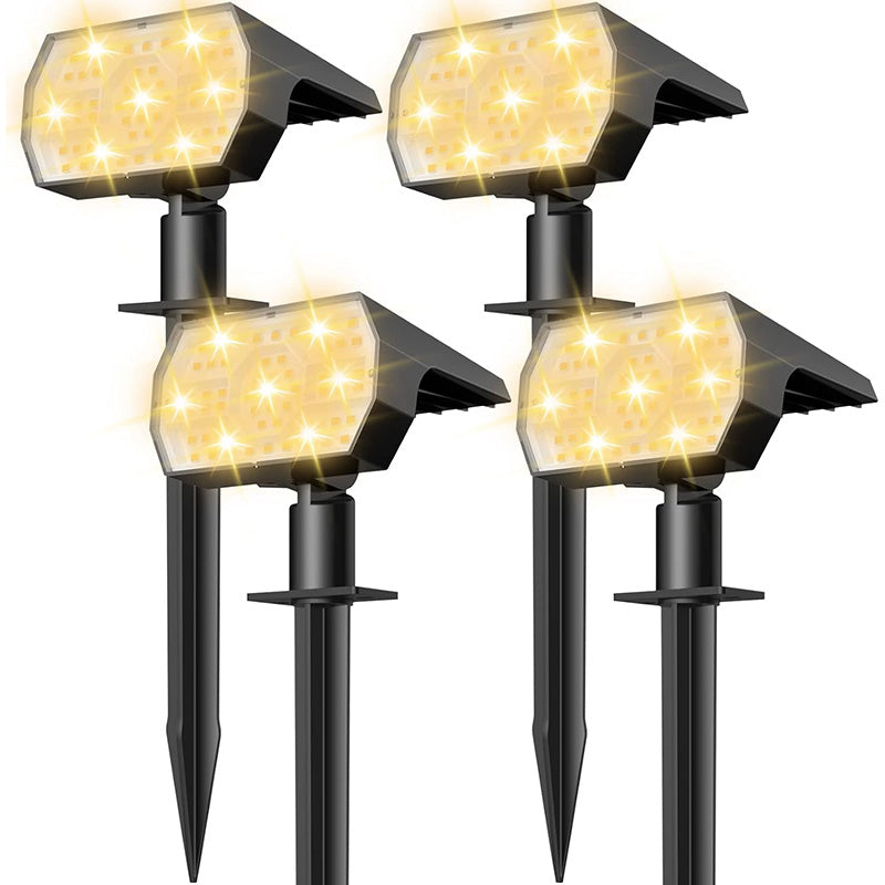 Solar Landscape Spotlights - 4 Pack Waterproof LED