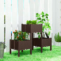 3-Piece Modular Raised Garden Bed - Brown
