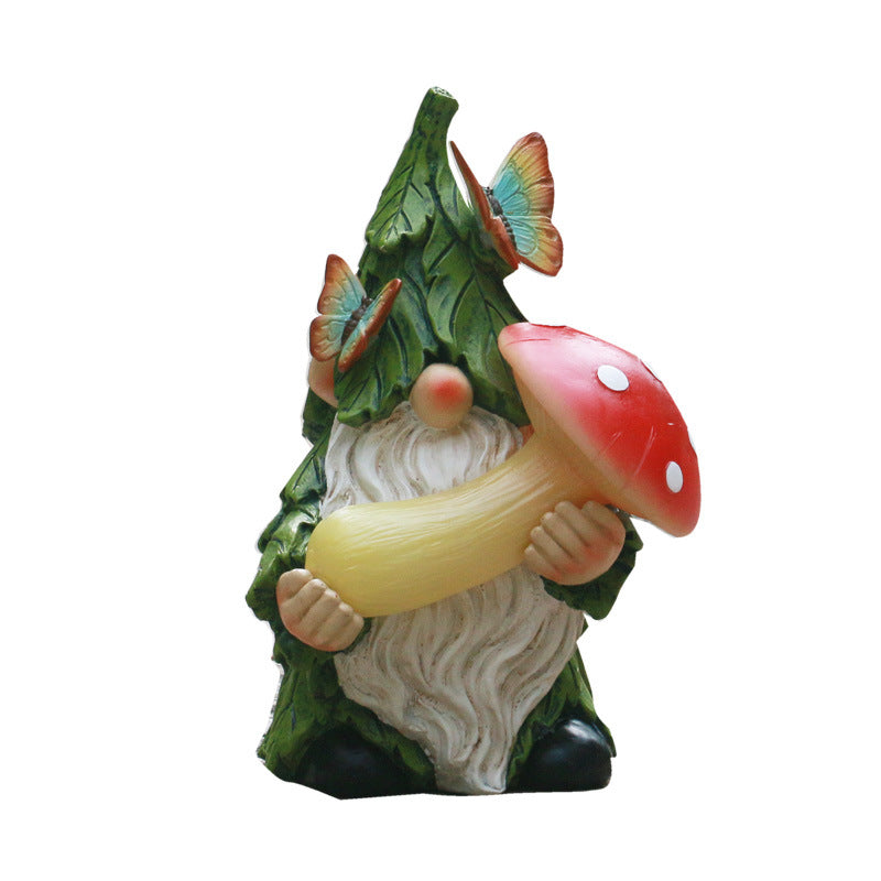 Whimsical Solar Elf Garden Statue with LED Night Light