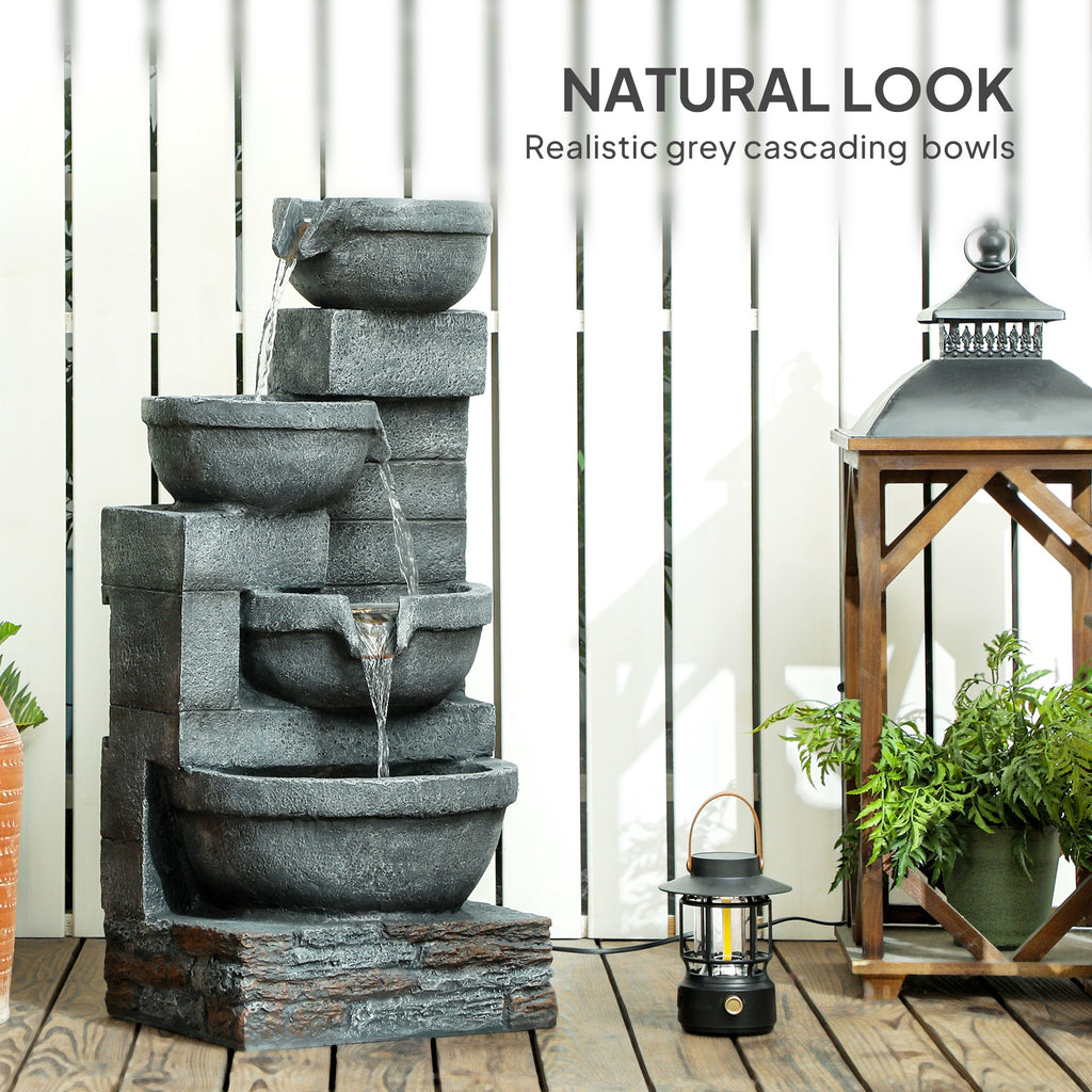 Outdoor Waterfall Fountain 4-Tier